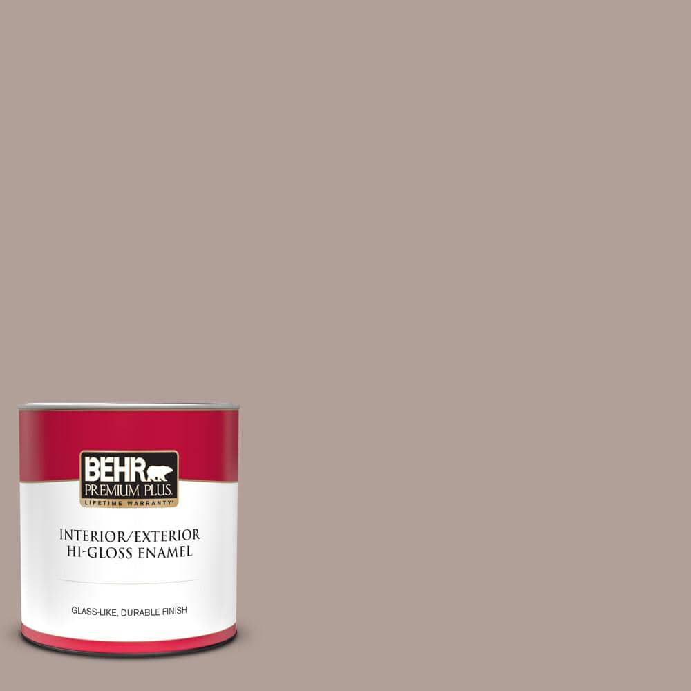 BEHR PREMIUM PLUS 1 qt. N1804 Moleskin HiGloss Enamel Interior