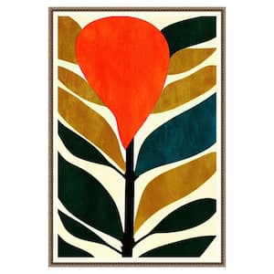 "Abstract Flower No.3" by Bo Anderson 1-Piece Floater Frame Giclee Abstract Canvas Art Print 33 in. x 23 in.