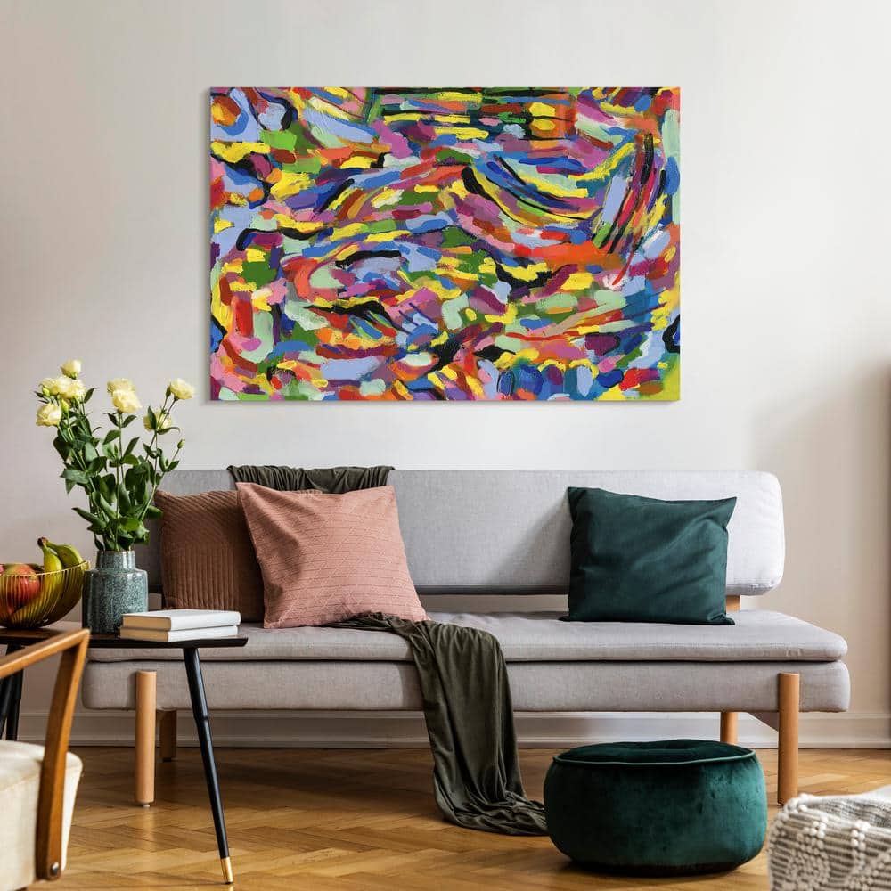 Rules of the Rainbow I Multicolor Tempered Glass Abstract Wall Art