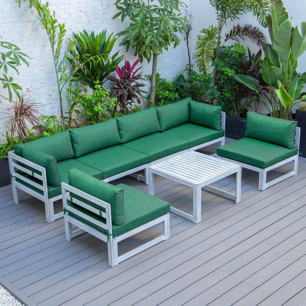 Chelsea Weathered Grey 7-Piece Conversation Set with Green Cushions price history on PriceWatchPro