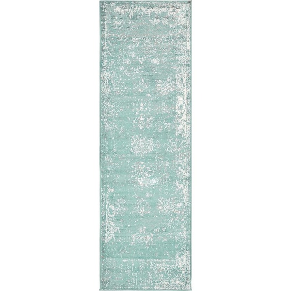 Unique Loom Sofia Casino Turquoise 2' 0 x 6' 7 Runner Rug