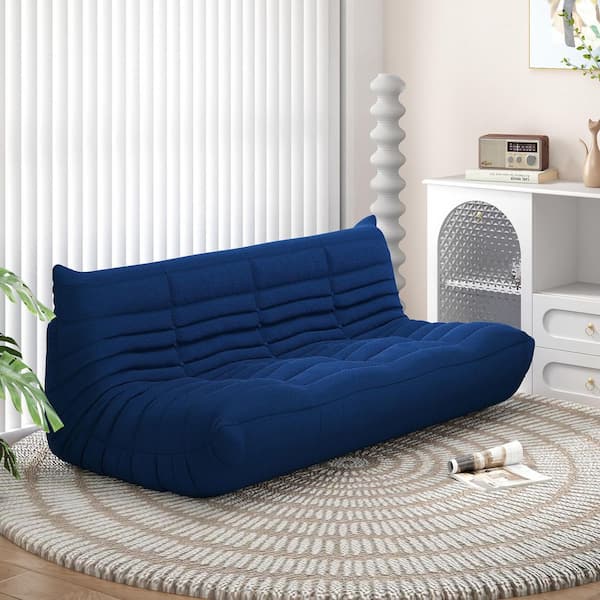 未使用MagicalFurniturePuroShelf/S-size Magic Home Caterpillar 69 in. Armless Velvet Curved 3-Seater