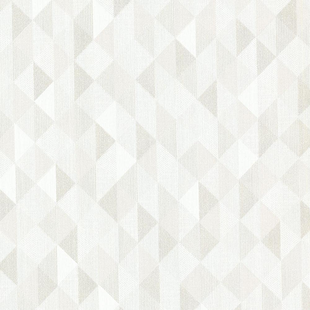 Brewster Ethan Pearl Triangle Paper Strippable Roll Wallpaper (Covers ...