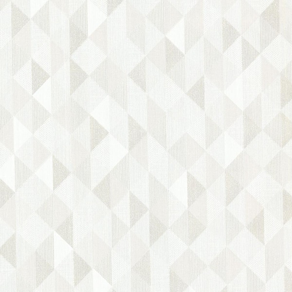 Brewster Ethan Pearl Triangle Paper Strippable Roll Wallpaper (Covers 56.4 sq. ft.)