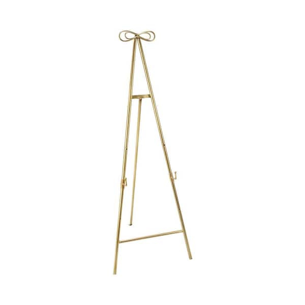 53.5 in. Gold Multi-Picture Floor Easel with Adjustable Brackets