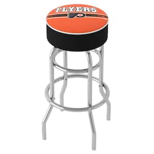 Philadelphia Flyers Logo 31 in. Orange Backless Metal Bar Stool with Vinyl Seat