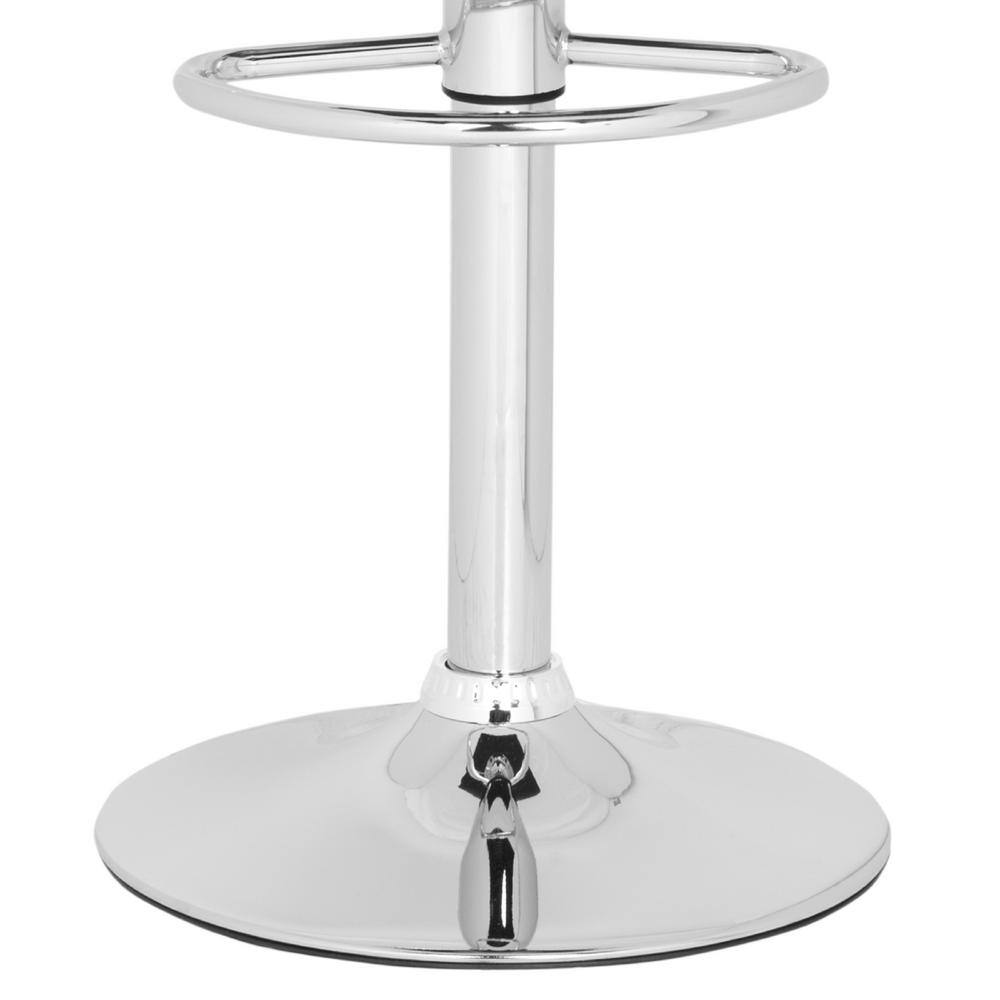 Shambi Black Adjustable Swivel Bar Stool with Chrome Base