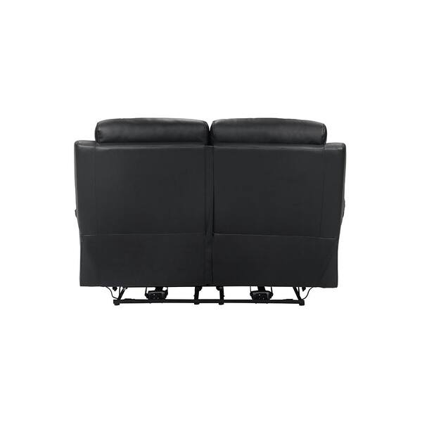 【＊うらら＊】SIXPAD SE-AA03S BLACK Lazzara Edelia 64 in. W Black Leather 2-Seater Power Double