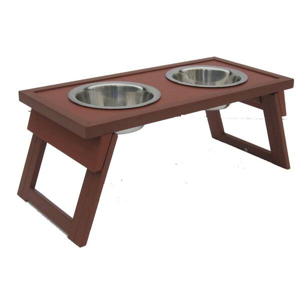 New Age Pet ECOFLEX Adjustable Height Diner - Russet Large