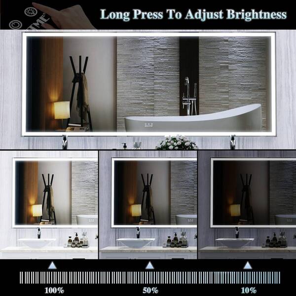 Miscool Anky 72 in. W x 32 in. H Oversized Rectangular Framed LED