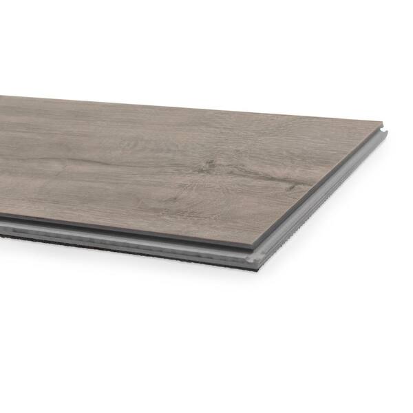 NewAge Products Stone Composite 8.85 in. W x 46 in. L Gray Oak Click