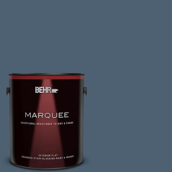 BEHR MARQUEE 1 gal. #PPU14-19 English Channel Flat Exterior Paint & Primer