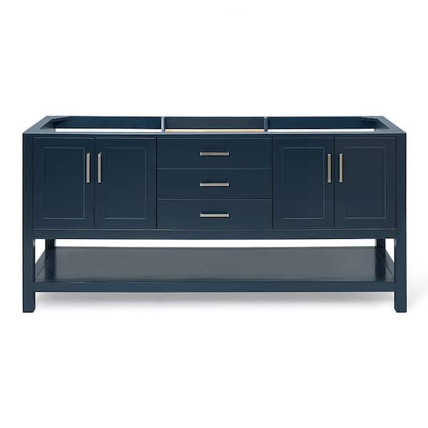 ARIEL Magnolia 72 in. W x 21.5 in. D x 34.5 in. H Bath Vanity Cabinet without Top in Midnight Blue