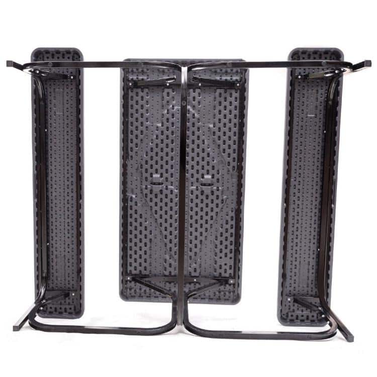 Eco-Friendly HDPE Black Picnic Table Set for 4