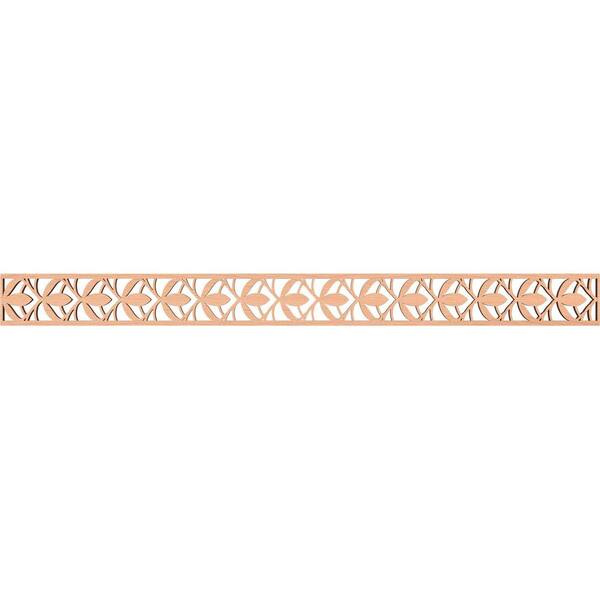Ekena Millwork Salem Fretwork 0.375 in. D x 46.375 in. W x 4 in. L Alder Wood Panel Moulding