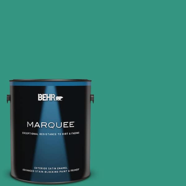 BEHR MARQUEE 1 gal. #P440-6 Esmeralda Satin Enamel Exterior Paint & Primer