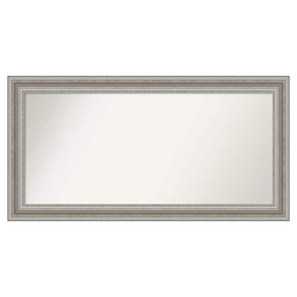 Amanti Art Parlor Silver 51.5 in. x 26.5 in. Cusom Non-Beveled Framed Bathroom Vanity Wall Mirror