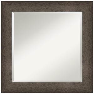 Dappled Light Bronze 25.5 in. x 25.5 in. Beveled Modern Square Wood Framed Wall Mirror in Bronze
