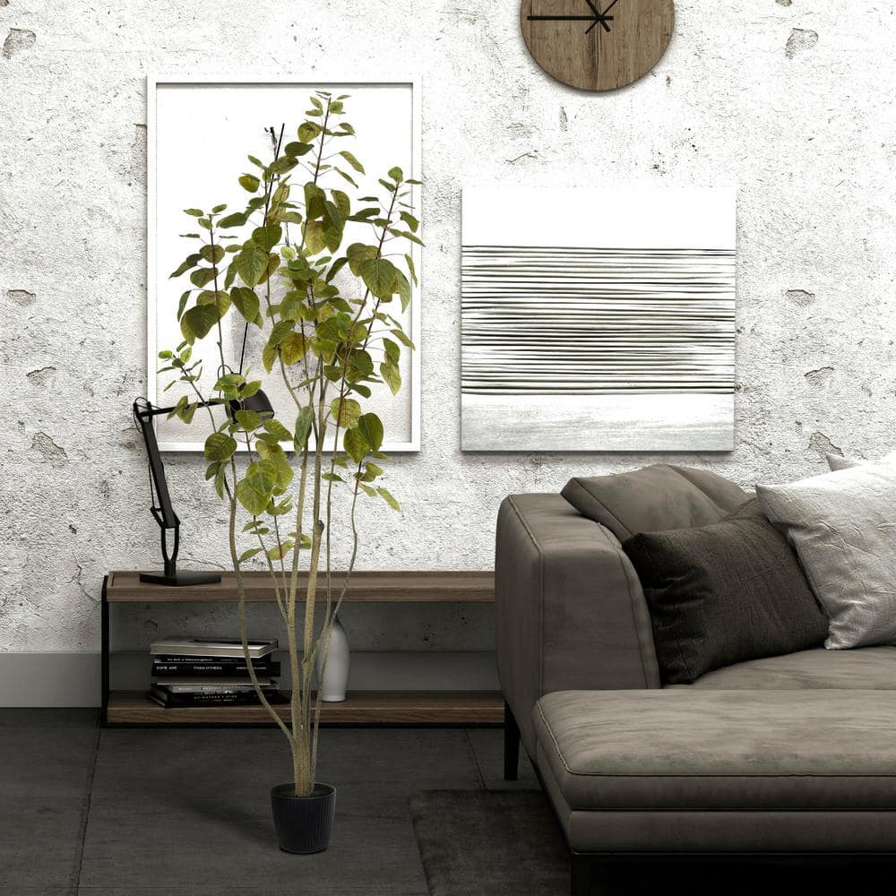 Elegant 6' Green Potted Faux Cotinus Coggygria Floor Plant
