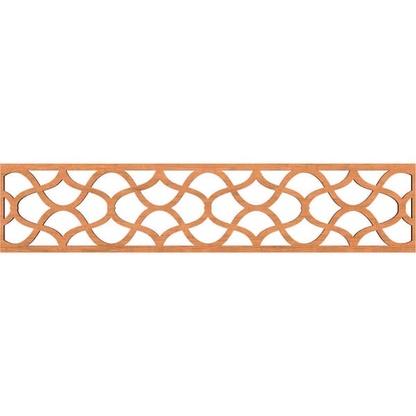 Ekena Millwork Resort Fretwork 0.375 in. D x 46.75 in. W x 10 in. L Cherry Wood Panel Moulding