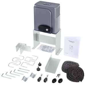 Slide Single Automatic Gate Opener Kit with IR Sensors for 1400 lbs. 40 ft. Doors (2 remote controls)