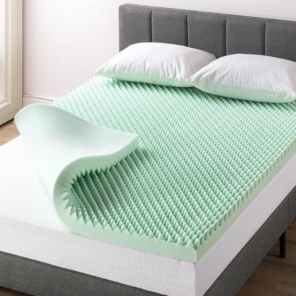 MELLOW 3 in. Twin Egg Crate Memory Foam Mattress Topper with Aloe Vera  Infusion HD-ALEC-3T - The Home Depot