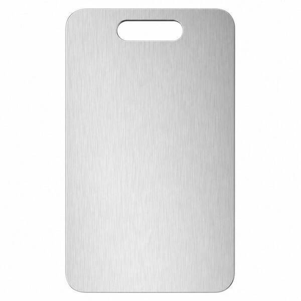 13 in. 100% Pure Titanium Cutting Board for Kitchen, Separate Raw and Cooked Food Areas, Non-Toxic, Dishwasher Safe