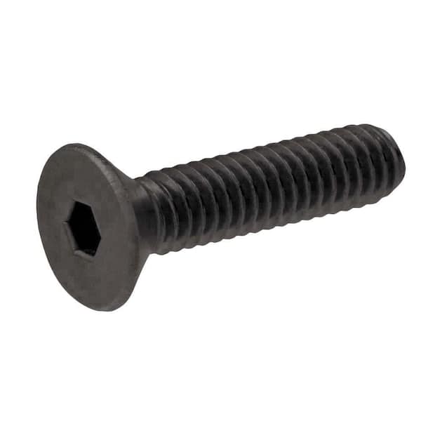 Everbilt 1/4 in.-20 x 5/8 in. Hex Flat Head Plain Socket Cap Screw (2-Pack)