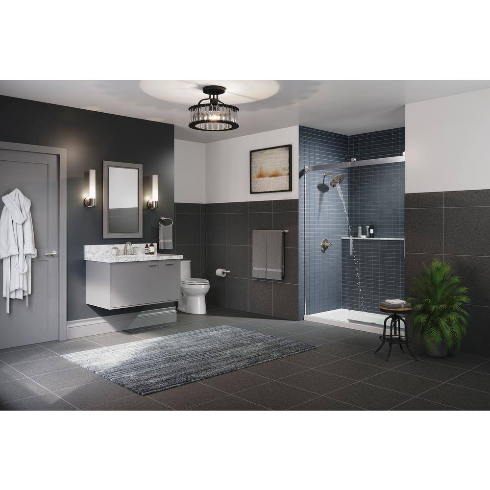 Vibrant Brushed Nickel Wall-Mounted Lever Shower Valve Trim