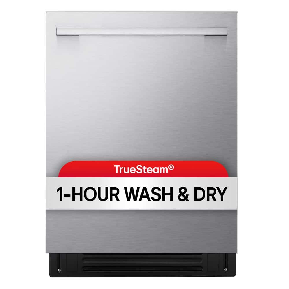 LG 24 in. PrintProof Stainless Steel Smart Top Control 42 dBA Dishwasher with 1-Hour Wash and Dry, QuadWash Pro