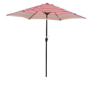 9 ft. Market Patio Umbrella in Red Stripes