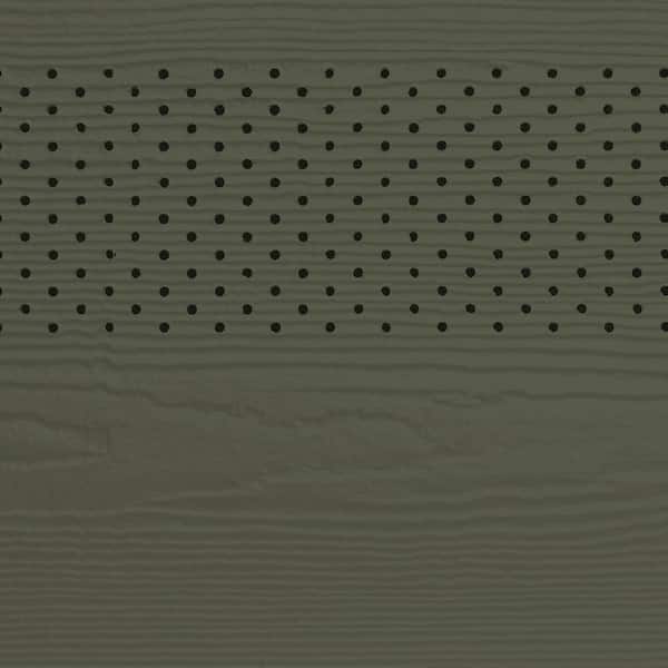 James Hardie Magnolia Home Hardie Soffit HZ10 16 in. x 144 in. Peppery Ash Fiber Cement Vented Cedarmill Soffit