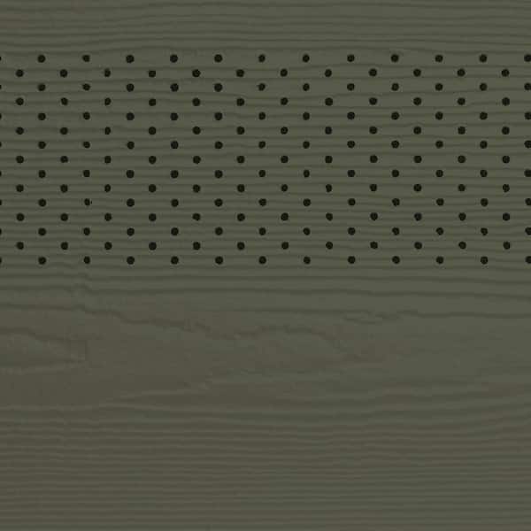 James Hardie Magnolia Home Hardie Soffit HZ10 16 in. x 144 in. Peppery Ash Fiber Cement Vented Cedarmill Soffit 156-pck