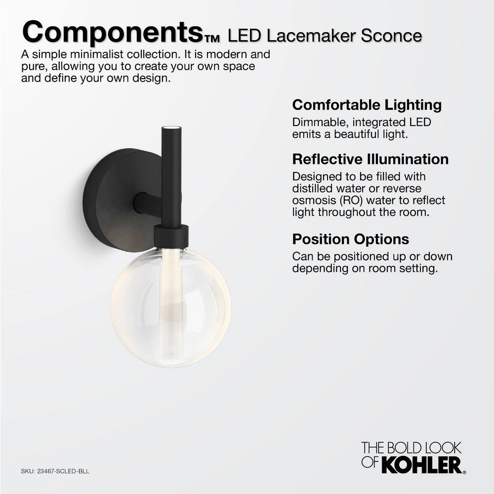 Polished Chrome 12" Dimmable LED Lacemaker Sconce