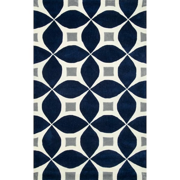 nuLOOM Gabriela Contemporary Navy 4 ft. x 6 ft. Area Rug