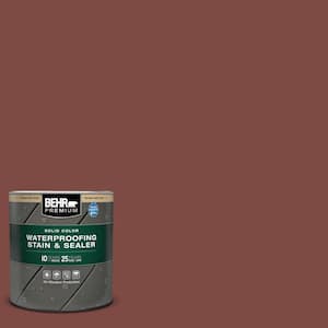 1 qt. #PFC-02 Brick Red Solid Color Waterproofing Exterior Wood Stain and Sealer