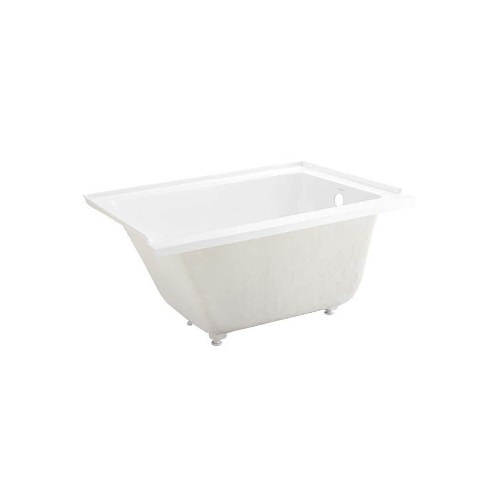Voltaire Glossy White Acrylic Alcove Bathtub with Right-Hand Drain