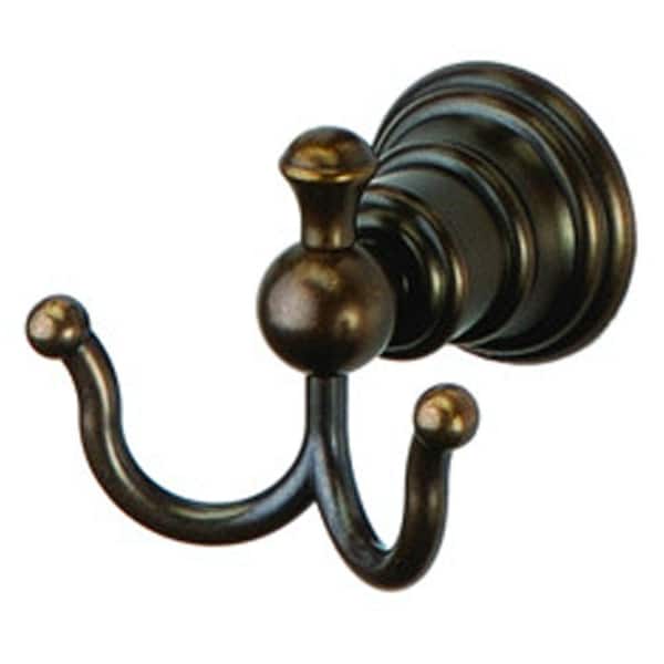 Glacier Bay Estates Double Robe Hook in Heritage Bronze