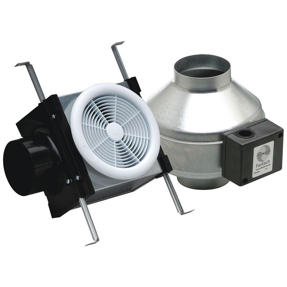 Fantech PB110 100 CFM Ceiling Mounted Bathroom Exhaust Fan 4in. Duct ...