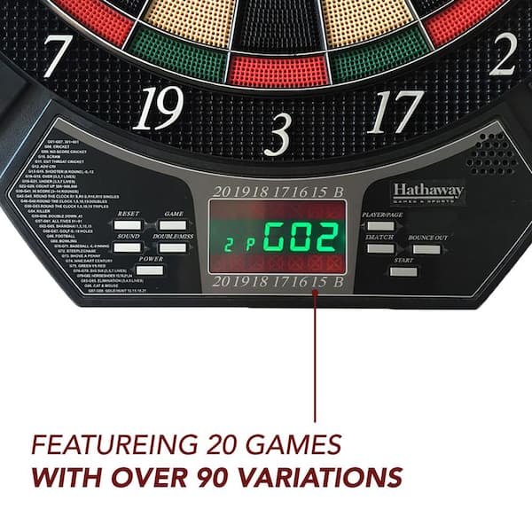 Outlaw Dart Board Cabinet with Official Electronic Scoring Soft