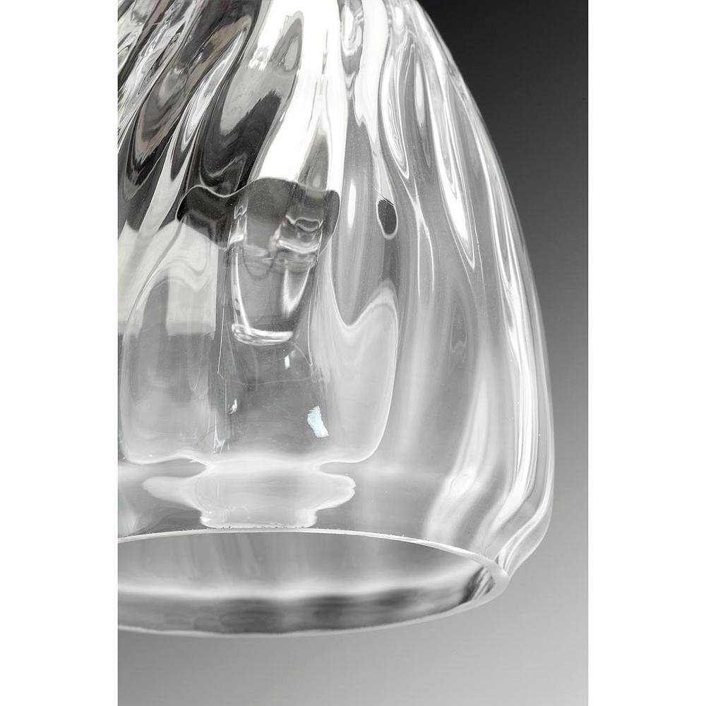 Anjoux Silver Ridge 2-Light Vanity Fixture with Clear Glass Shades