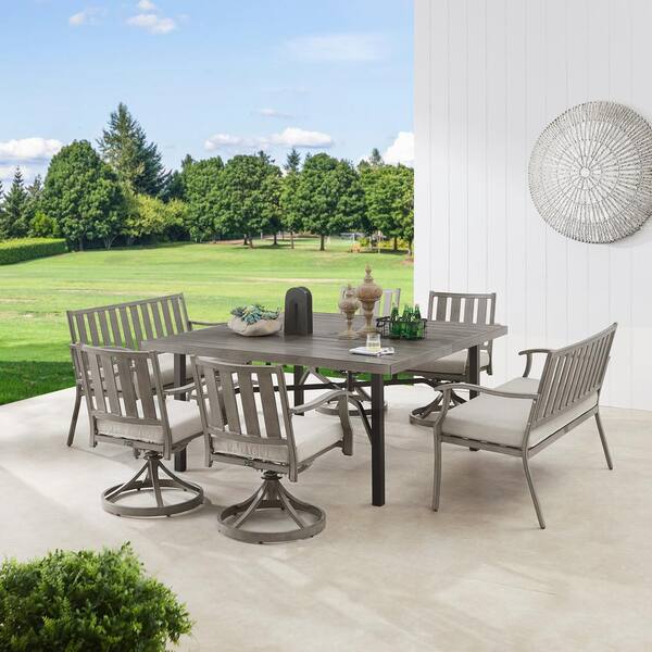 ULAX FURNITURE Square Aluminum Outdoor Dining Table HD