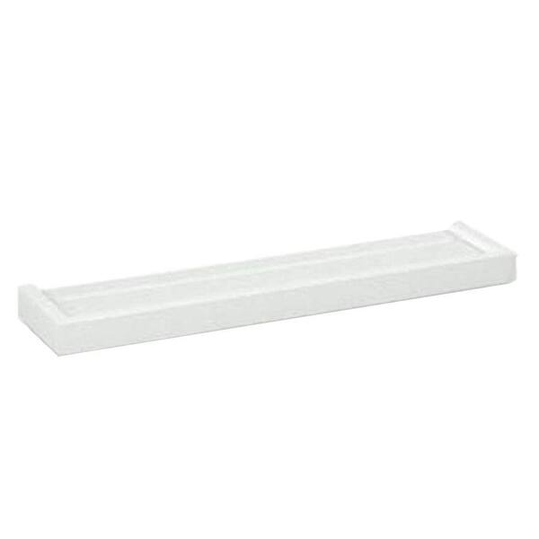 Unbranded 60 in. x 5.25 in. White Euro Floating Wall Shelf