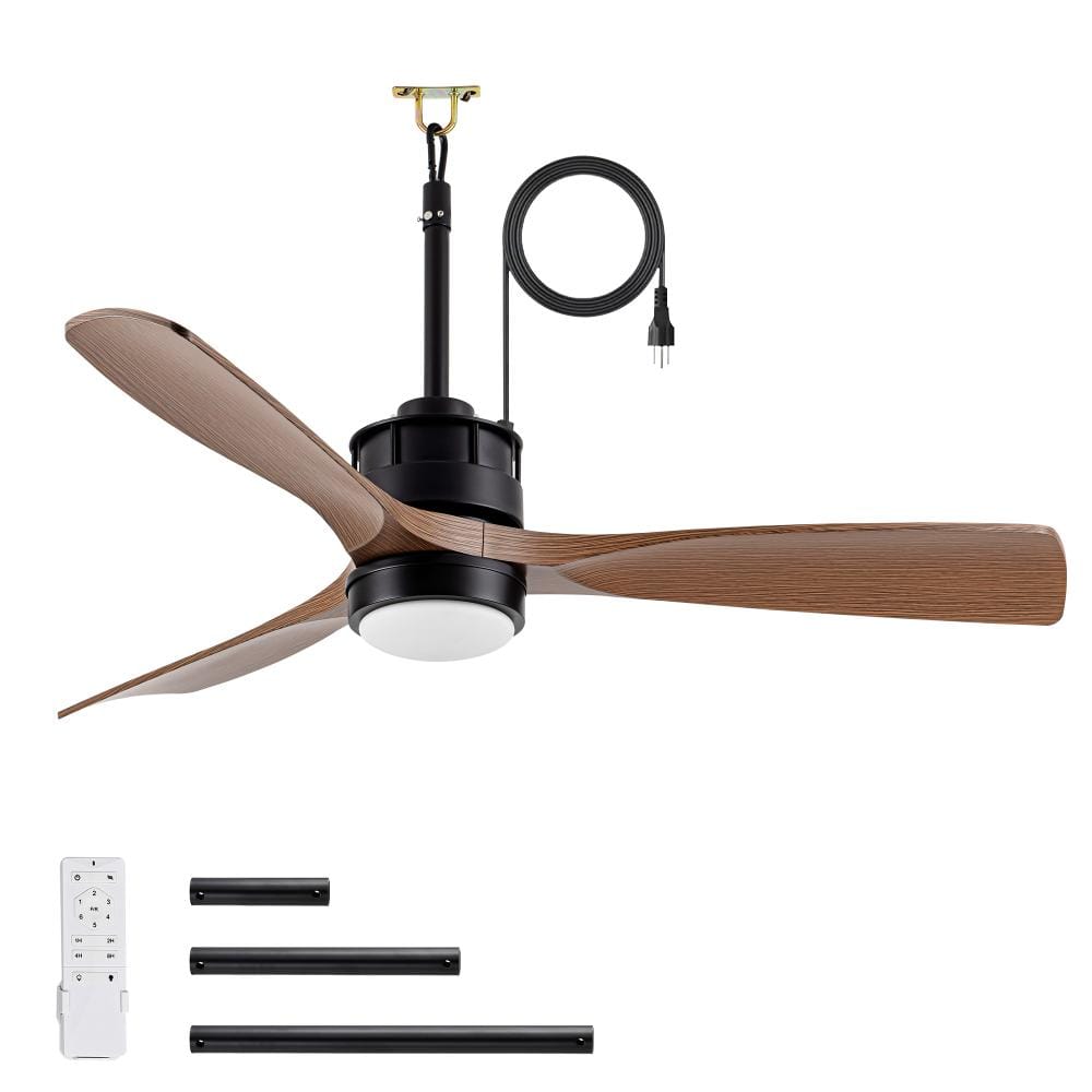 42 in. Brown Outdoor Quiet DC Motor Ceiling Fan with LED Light Remote Control 6 Speed Levels Adjustable Height price history on PriceWatchPro