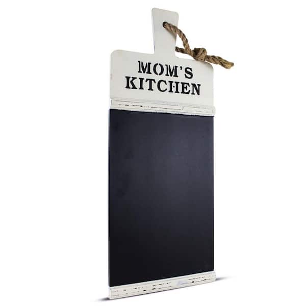 American Art Decor Mom's Kitchen Rustic Chalkboard Wall Message Board for Farmhouse,Country Home Decor, 24in.H x 10in.L