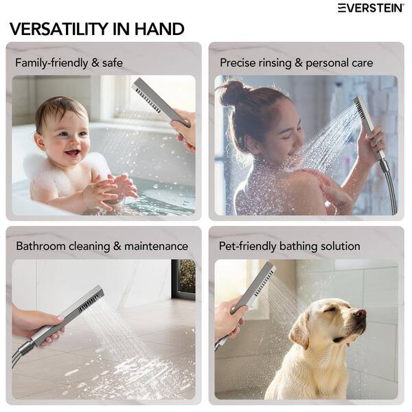 HEAD SG213 FIS対応 EVERSTEIN 12 in. LED 3-Spray Shower System with Hand Shower and