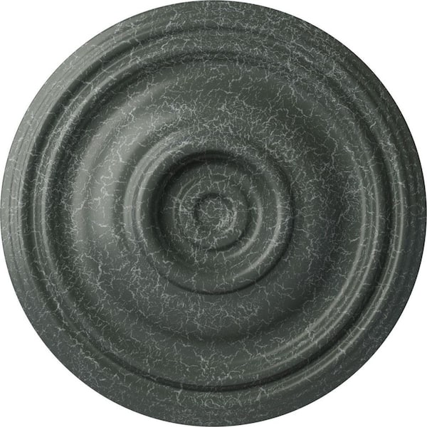Ekena Millwork 1-3/4" x 14-3/4" x 14-3/4" Polyurethane Traditional Ceiling Medallion, Athenian Green Crackle