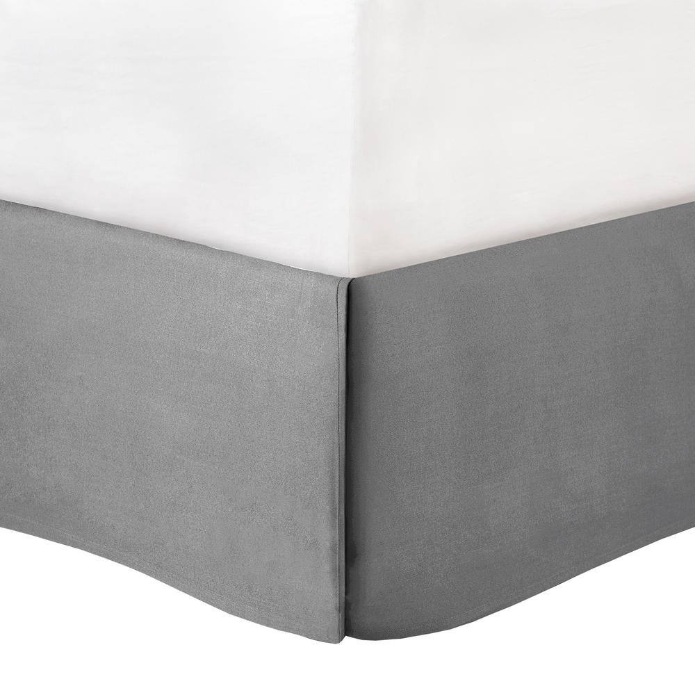 Gray Queen Microfiber 8-Piece Embroidered Comforter Set