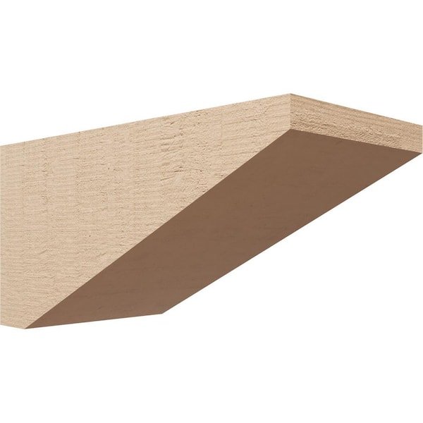 Ekena Millwork 10 in. x 20 in. x 10 in. Series 3 Wide Concord Rough Cedar Woodgrain Timberthane Polyurethane Corbel, Primed Tan