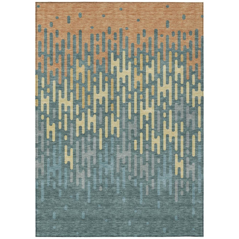 Chantille Machine Washable Indoor/Outdoor Abstract ACN2567 Teal 5 ft. x 7 ft. 6 in. Area Rug price history on PriceWatchPro